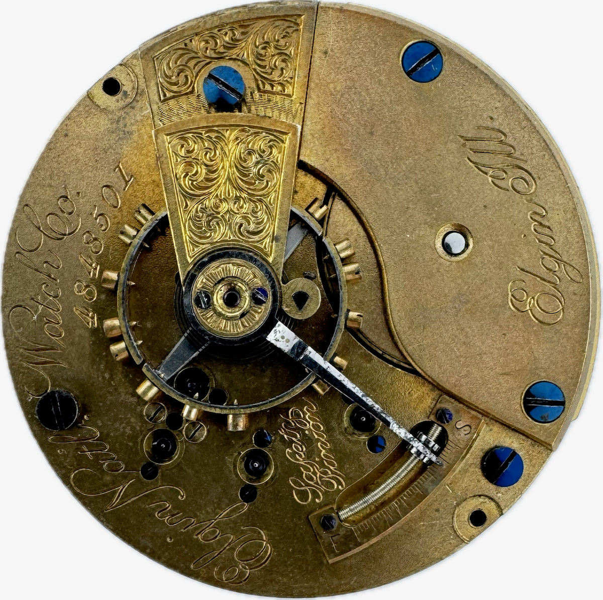 Antique 18 Size Elgin Canadian Dial 11 Jewel Pocket Watch Movement Grade 13 USA