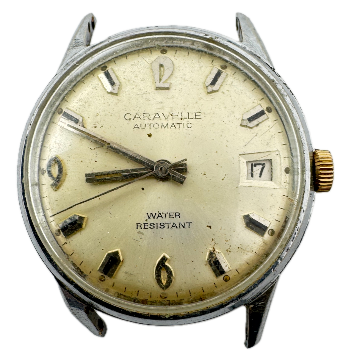 Vintage 1970 Caravelle 2538 Sunburst Date Men's Automatic Wristwatch 11 ULACD