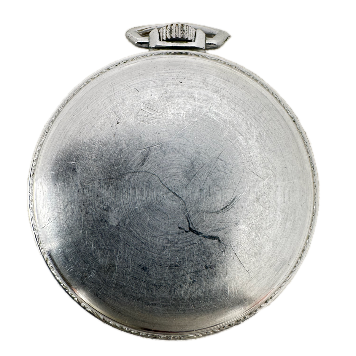 Antique 12s Keystone Pocket Watch Case Mechanical Chrome Plated Art Deco USA