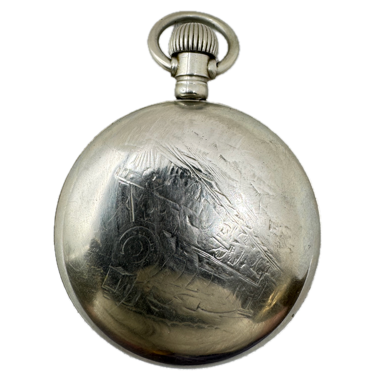 Antique 18s Philadelphia Train Open Face Pocket Watch Case Silverode USA