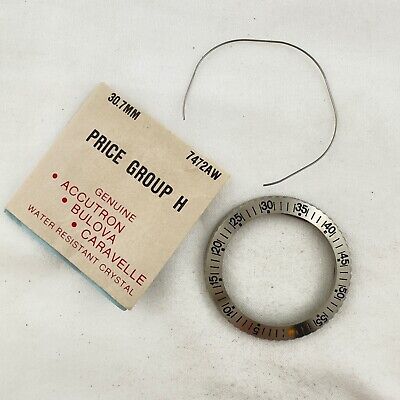 Vintage Bulova Perspex Diver 7472AW Men's Wristwatch Case Bezel Only Steel NOS