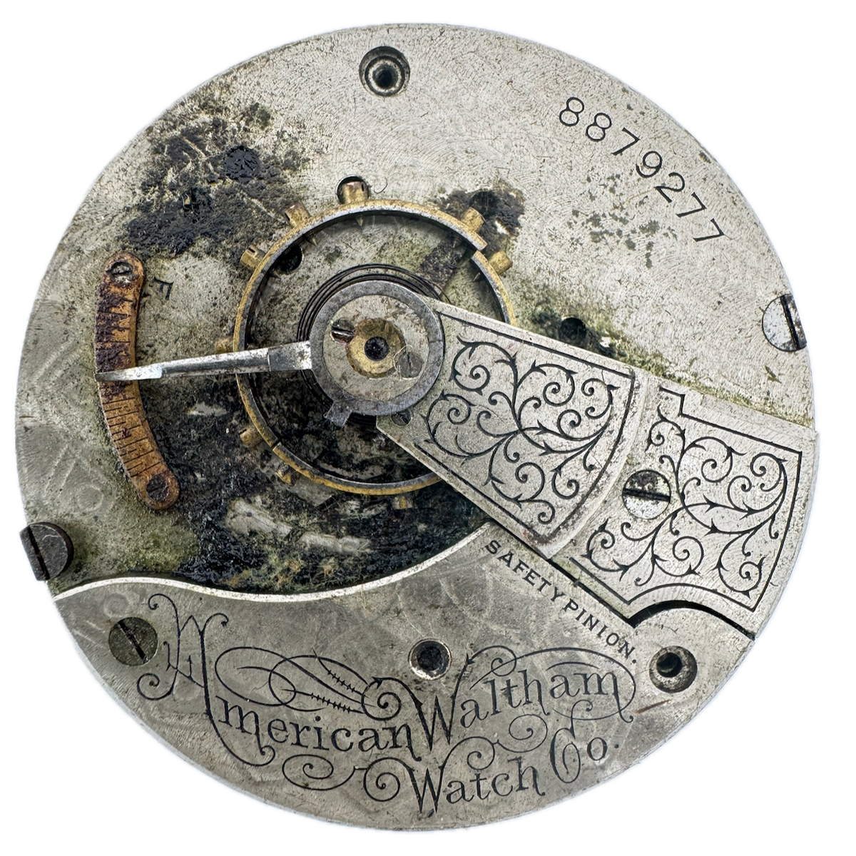 Antique 18s 1898 Waltham 1883 7J Mechanical Hunter Pocket Watch Movement No. 18