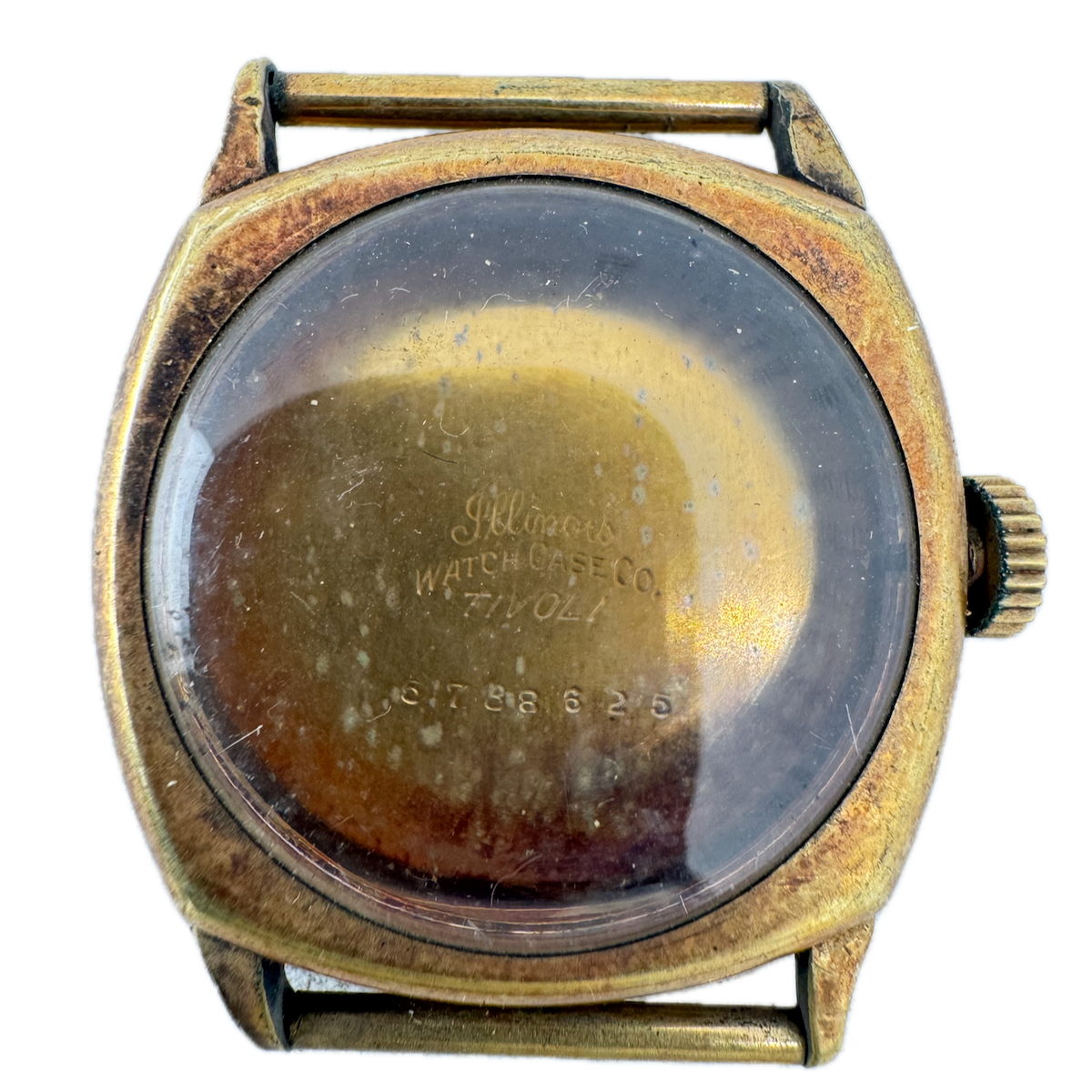 Vintage Illinois Tivoli Cushion Men's Wristwatch Case 30mm 14k Gold Filled
