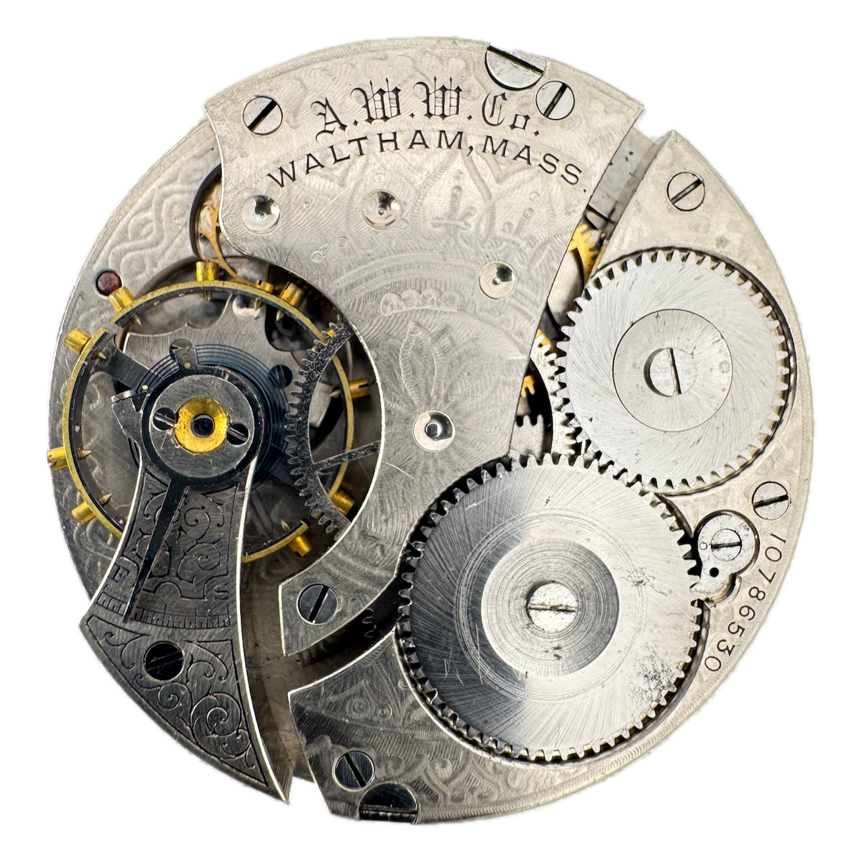 Antique 16s 1901 Waltham 7j Mechanical Hunter Pocket Watch Movement 610 USA