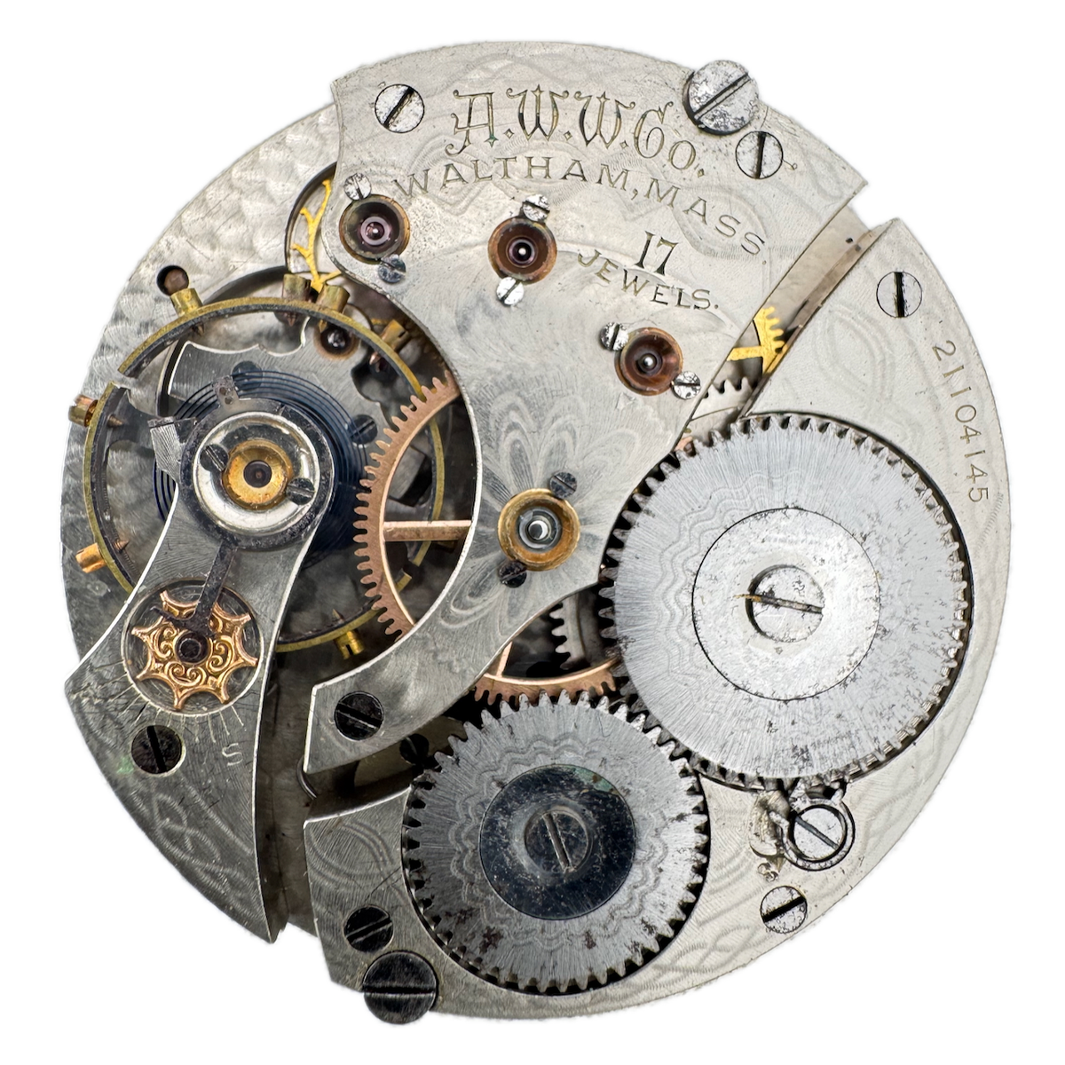 Antique 16s 1917 Waltham 17 Jewel Mechanical Pocket Watch Movement 625 USA