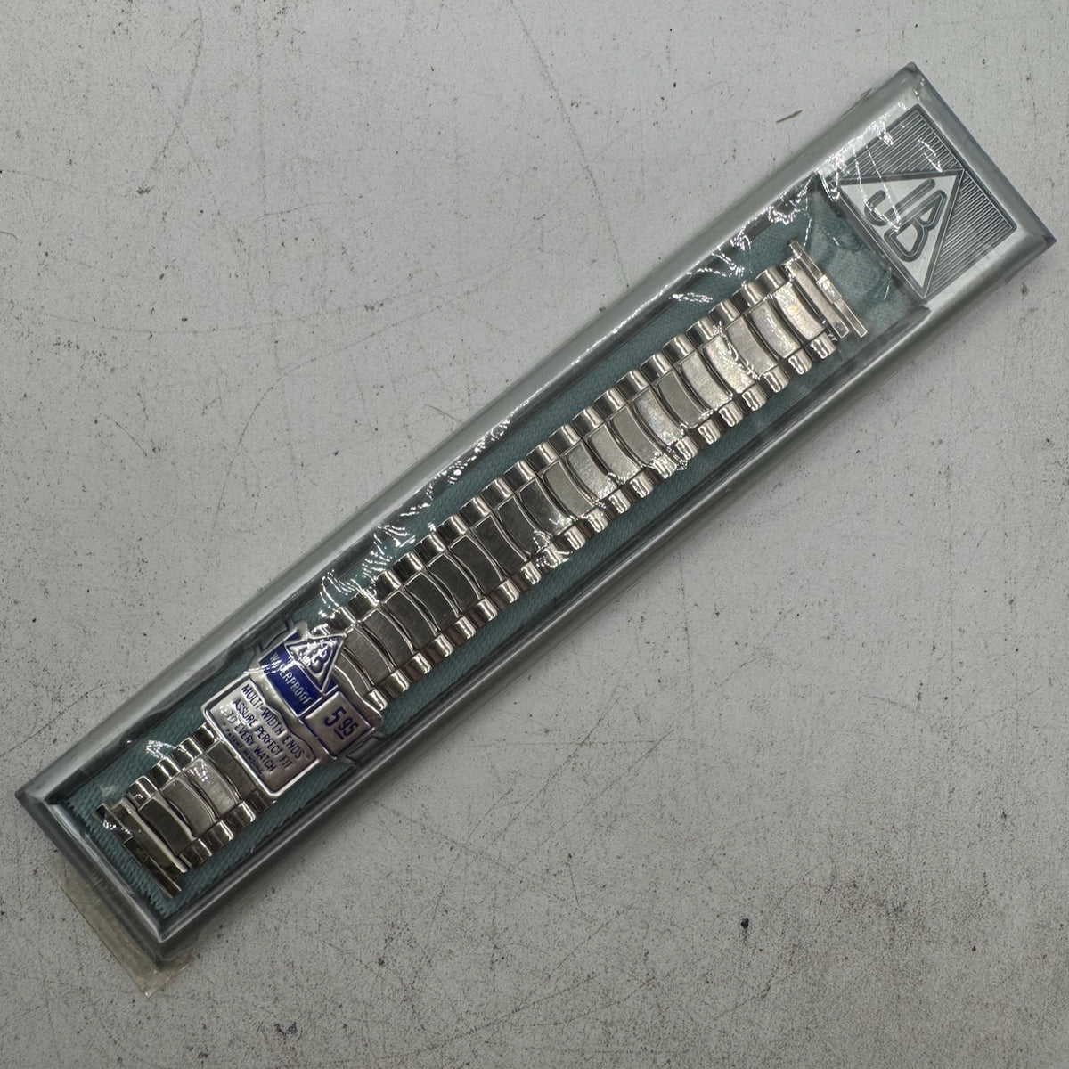 Vintage 18mm JB Champion Men's Wristwatch Bracelet Steel Stretch USA NOS
