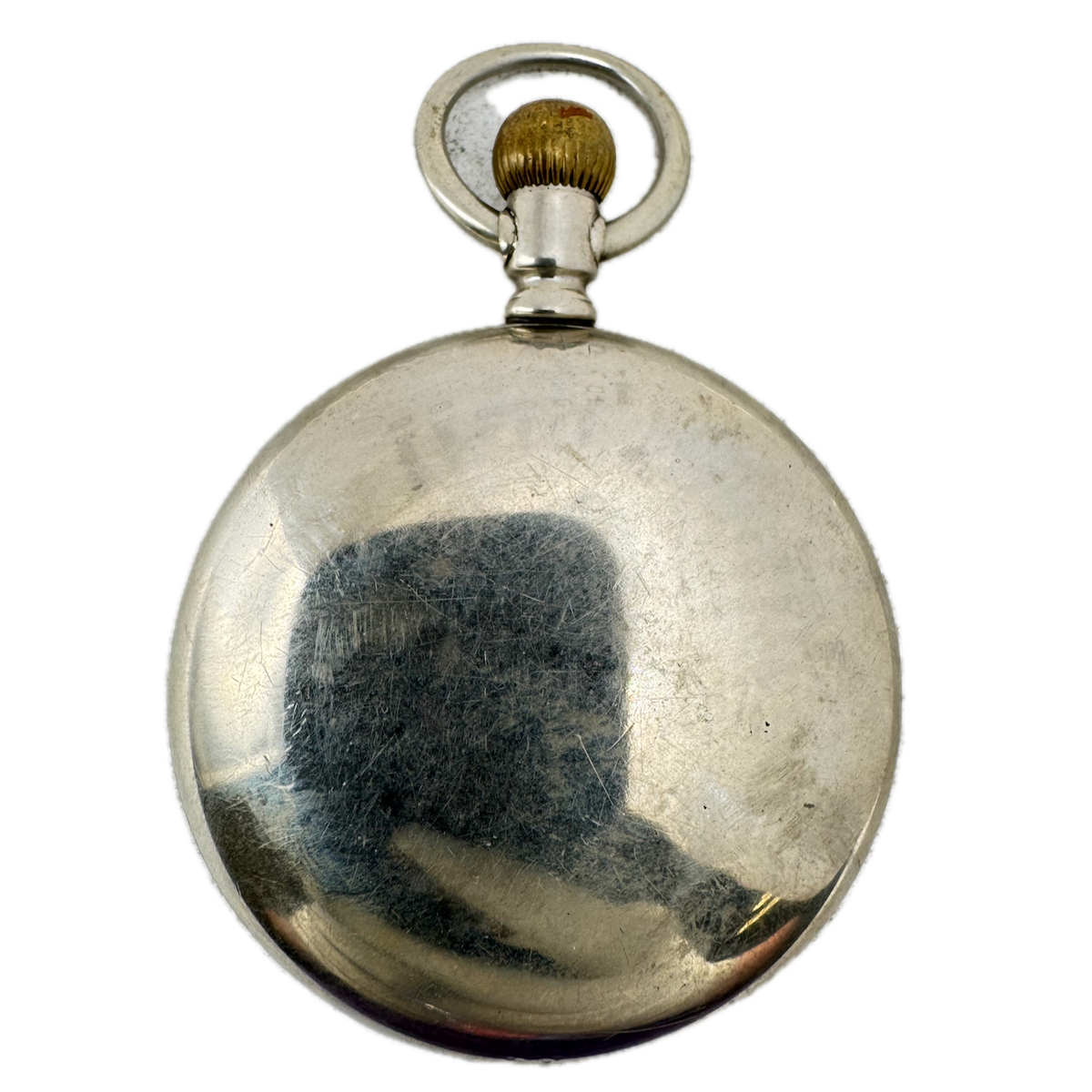 Antique 18s Keystone Coin Edge Open Face Pocket Watch Case Silveroid USA