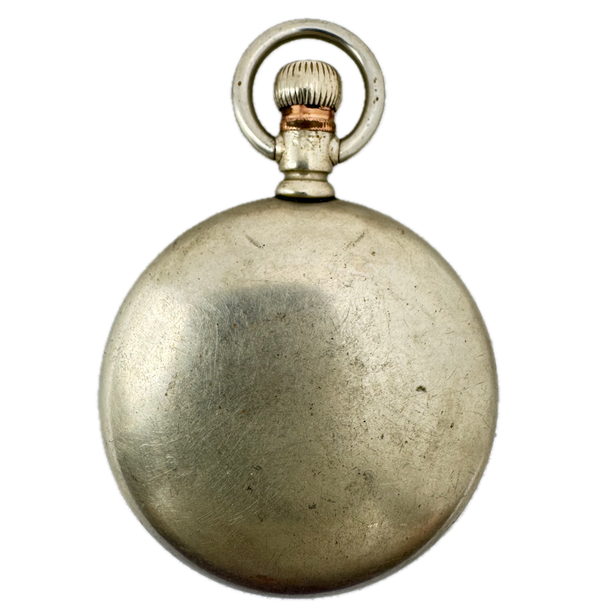 Antique 18s Crescent Swing Out Open Face Pocket Watch Case Nickel Alloy USA