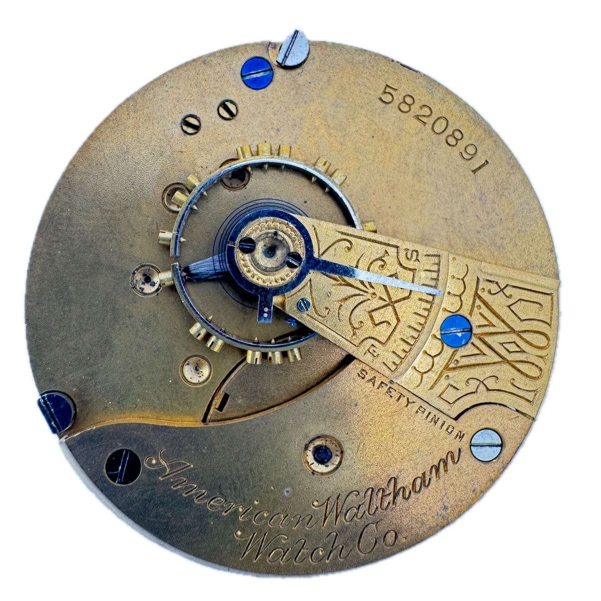 Antique 18s 1893 Waltham 7 Jewel Mechanical Pocket Watch Movement 1 USA