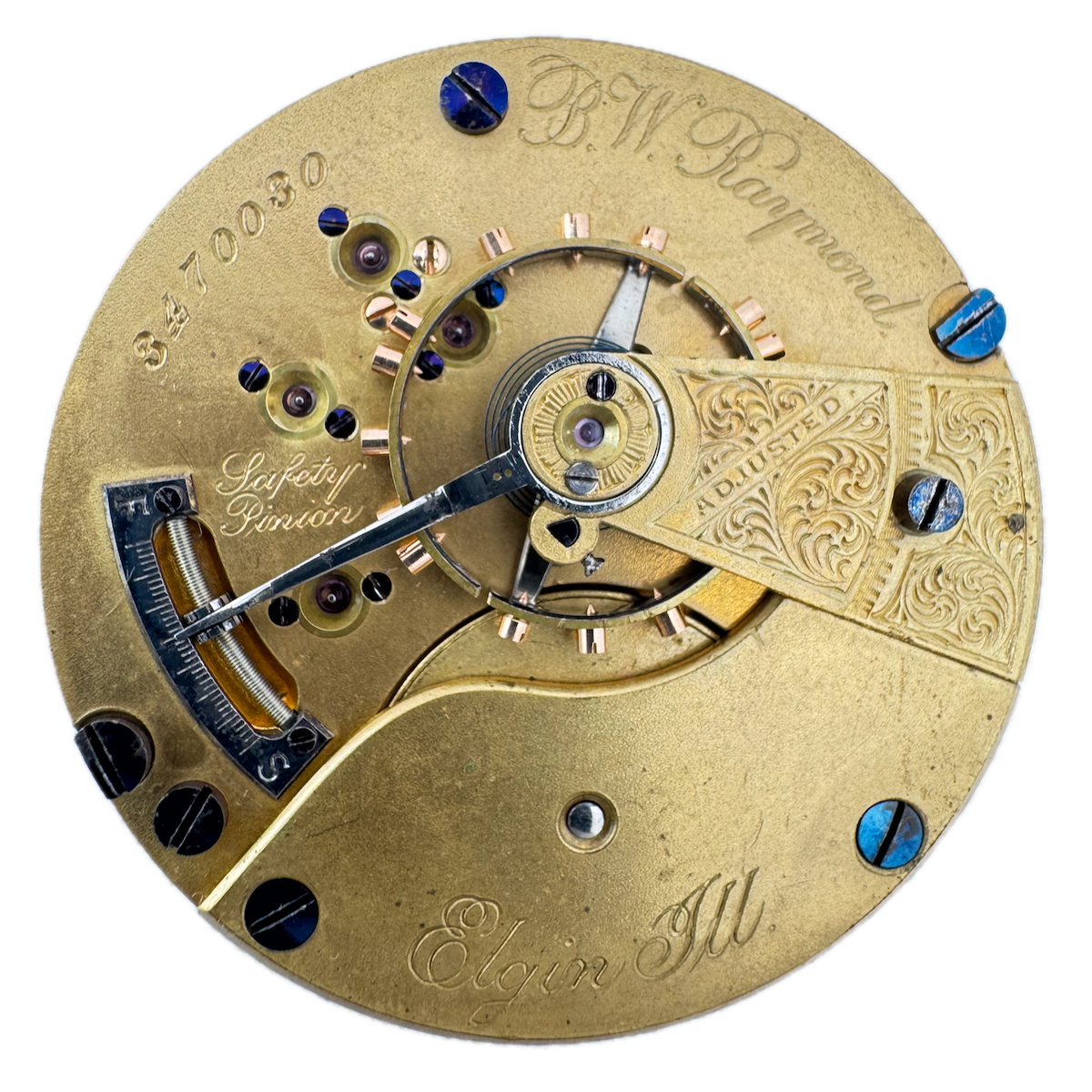 Antique 18s 1889 Elgin 15j Mechanical Railroad Pocket Watch Movement 77 USA
