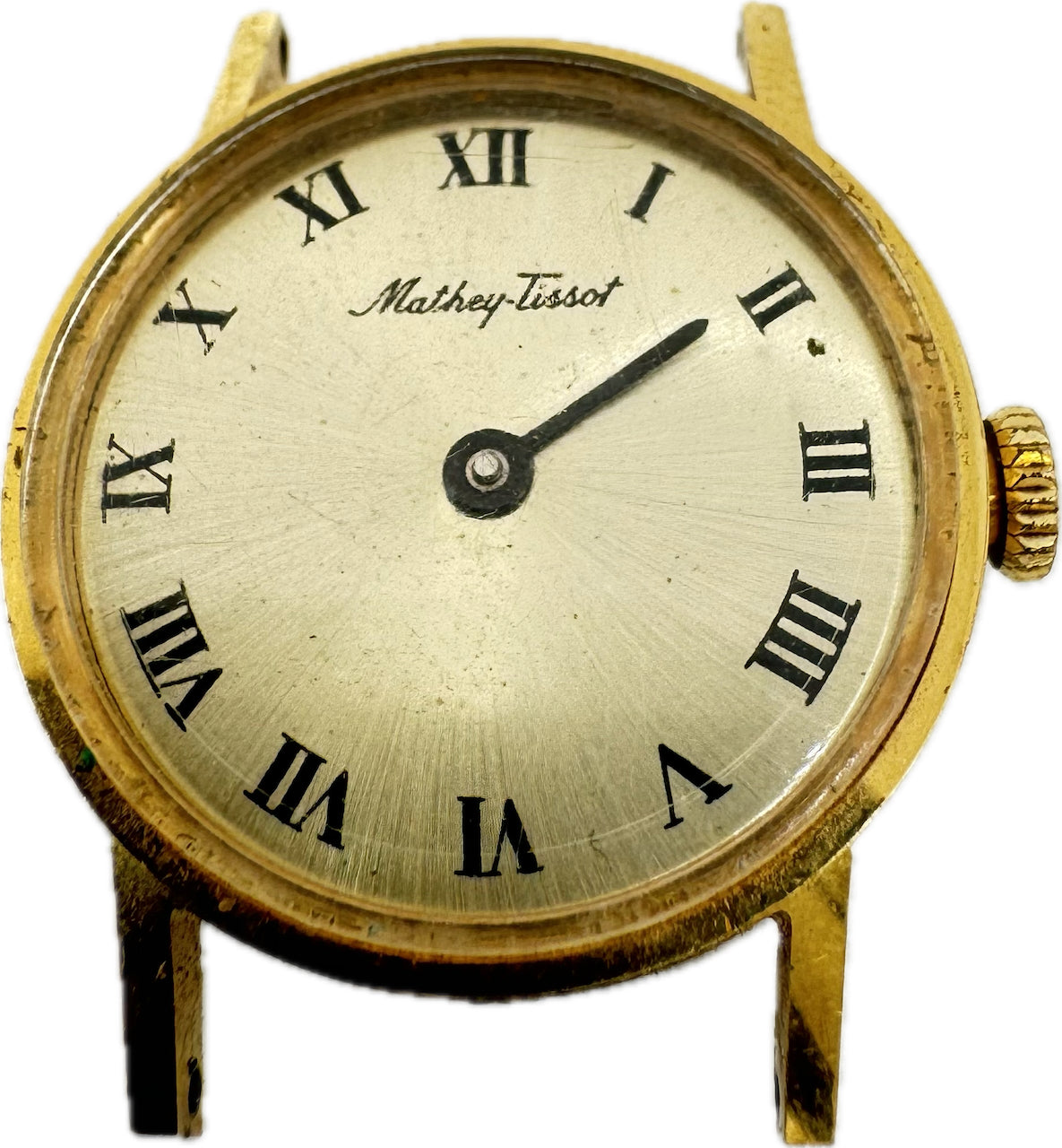 Vintage Mathey Tissot Men's Mechanical Wristwatch H990 Swiss Steel & Gold Tone