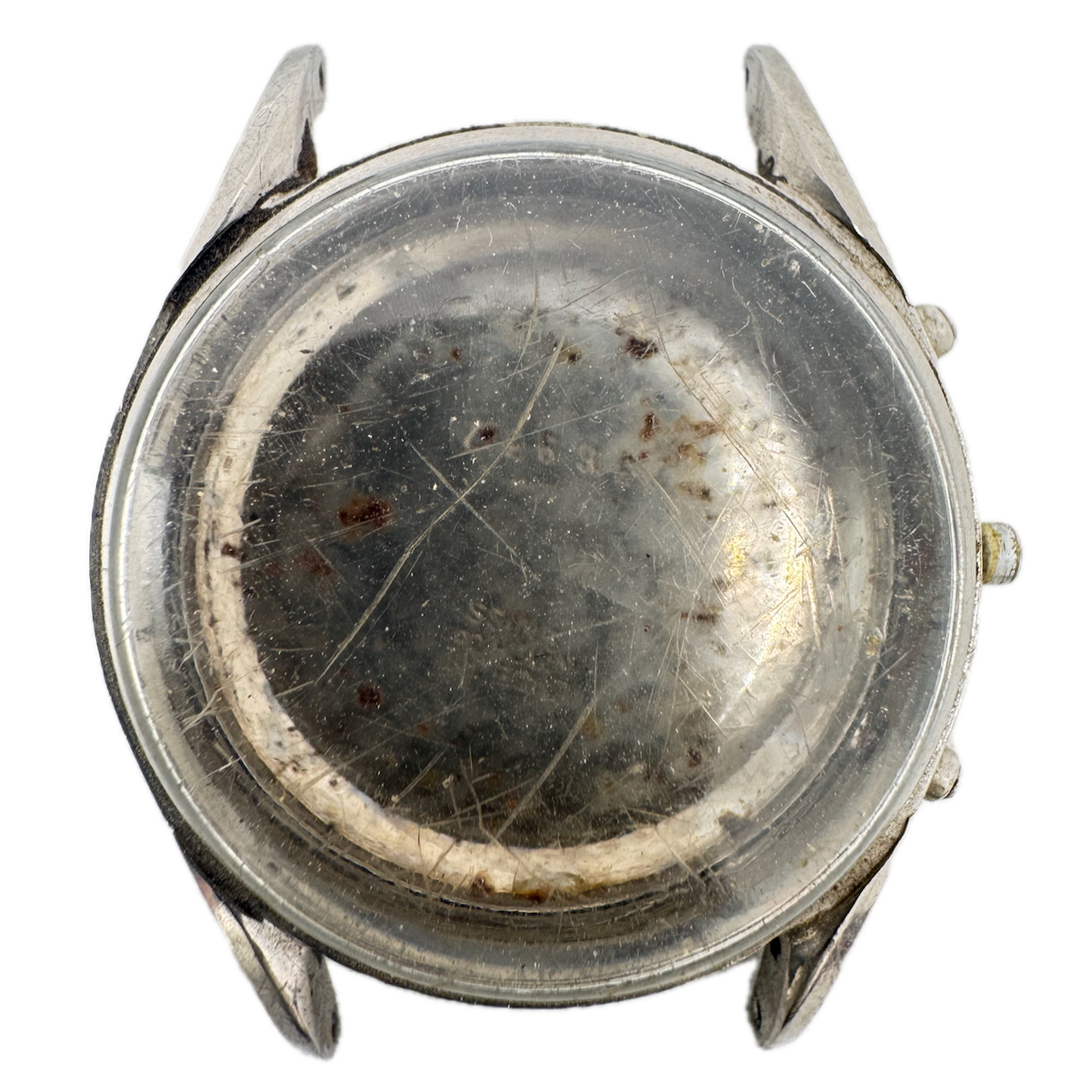 Vintage Lyceum Triple Date Men's Wristwatch Case for Automatic 34mm Steel Swiss
