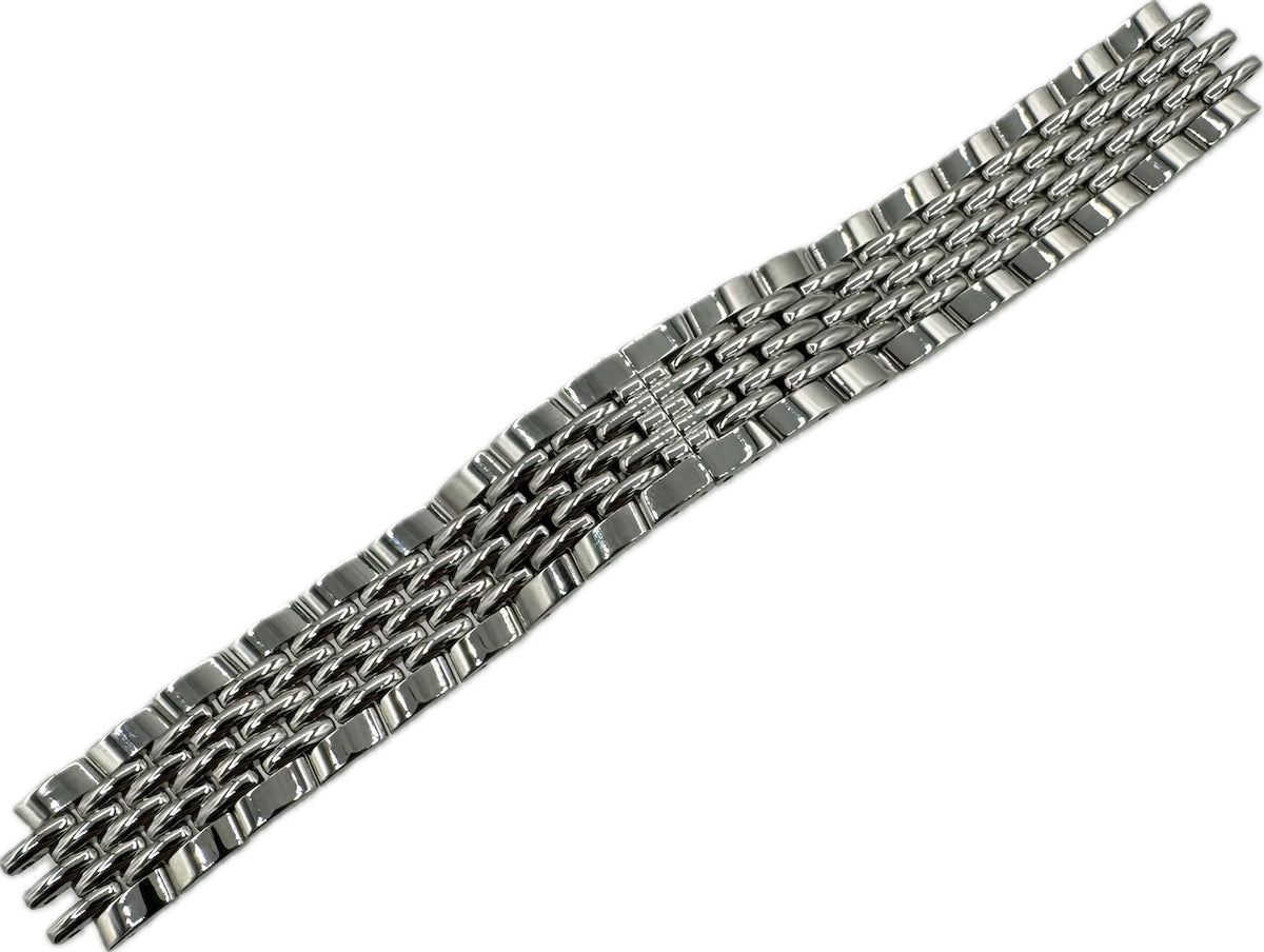 Vintage 17mm Tiffany & Co. Men's Wristwatch Bracelet Steel Beads of Rice Swiss