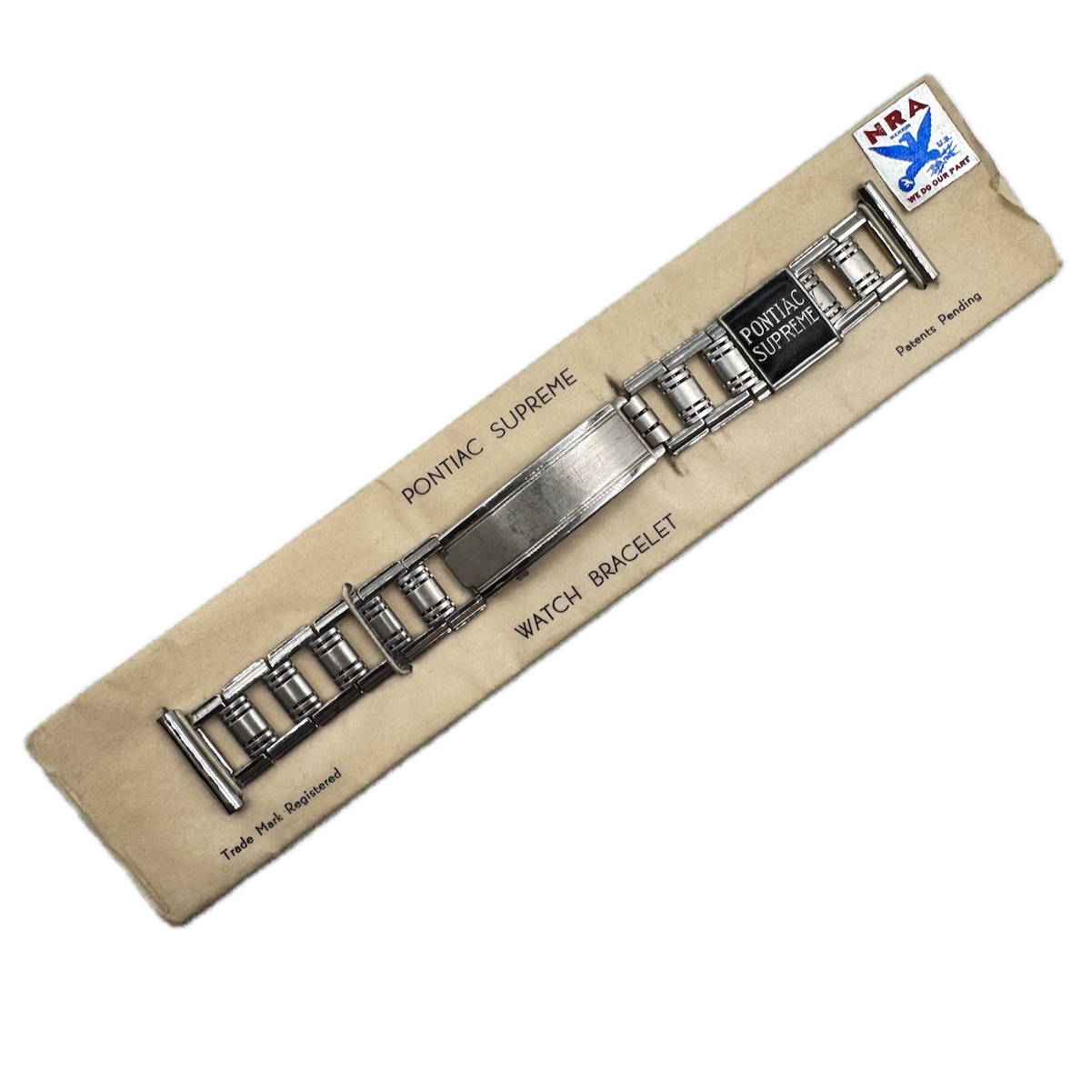 Vintage 19mm Pontiac Supreme Men's Wristwatch Band SteelLadder USA w/ Packaging
