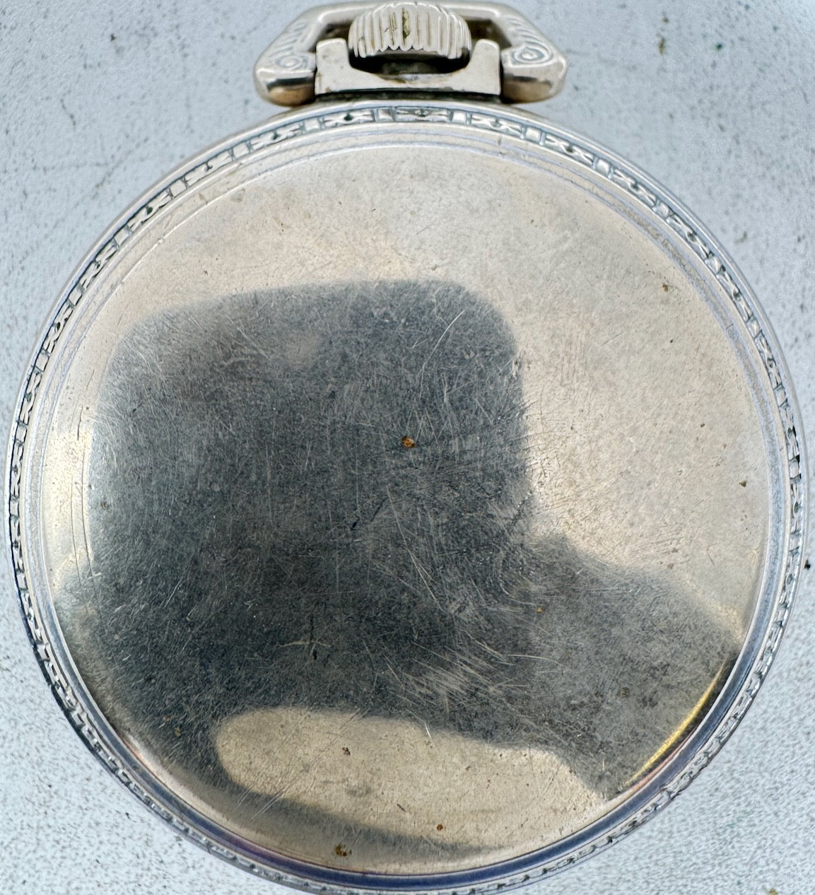 Antique 18s Keystone Open Face Pocket Watch Case for Mechanical Chrome Plated