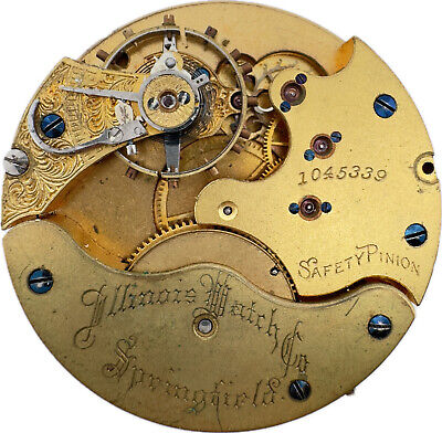 Antique 16s Illinois 15 Jewel Mechanical Hunter Pocket Watch Movement 113 fParts