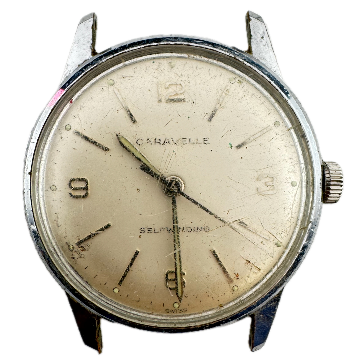 Vintage 1964 Caravelle Men's Automatic Wristwatch 11 OXAC Swiss Steel & Chrome