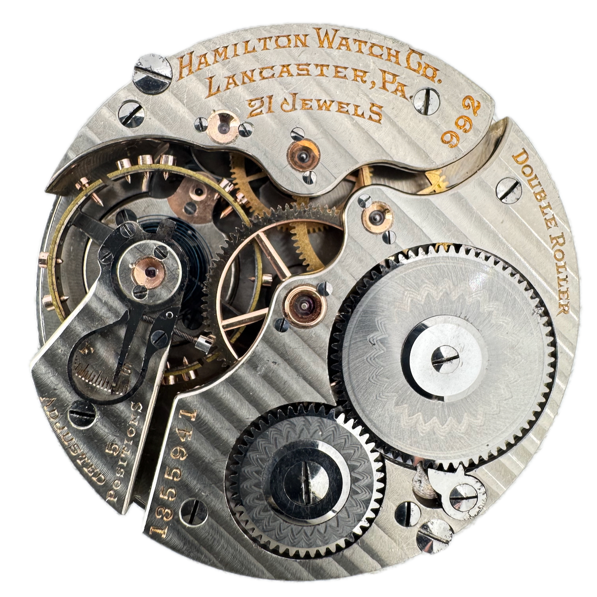 Antique 16s 1919 Hamilton 21j Mechanical Railroad Pocket Watch Movement 992 USA