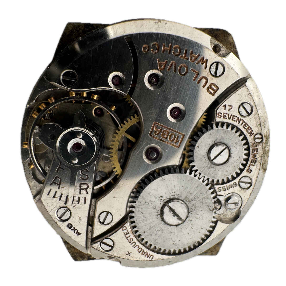 Antique 23.5mm Bulova 29 Jewel Mechanical Men's Wristwatch Movement 10BA Swiss