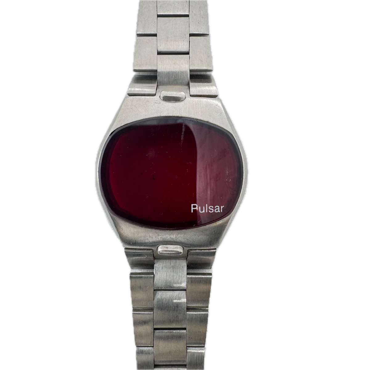Vintage Pulsar BigTime Men's Wristwatch Case Stainless Steel For Parts Japan