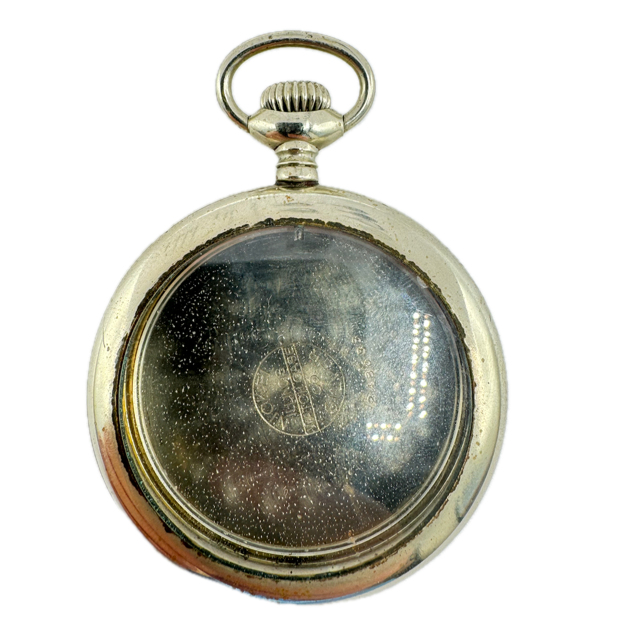 Antique 12 Size Illinois Pocket Watch Case for Mechanical Nickel Silver USA