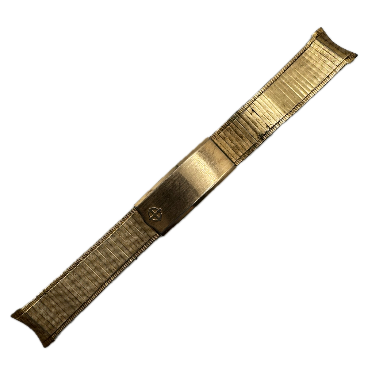 Vintage 18.5mm JB Champion Wristwatch Band Mesh Gold Tone/Steel for Zodiac