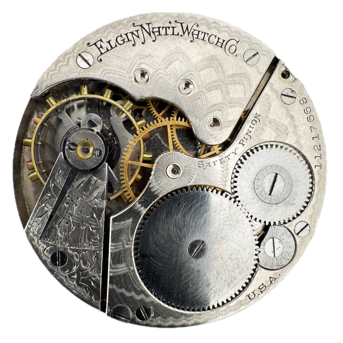 Antique 16s 1905 Elgin Multicolor 7 Jewel Hunter Pocket Watch Movement 290 USA