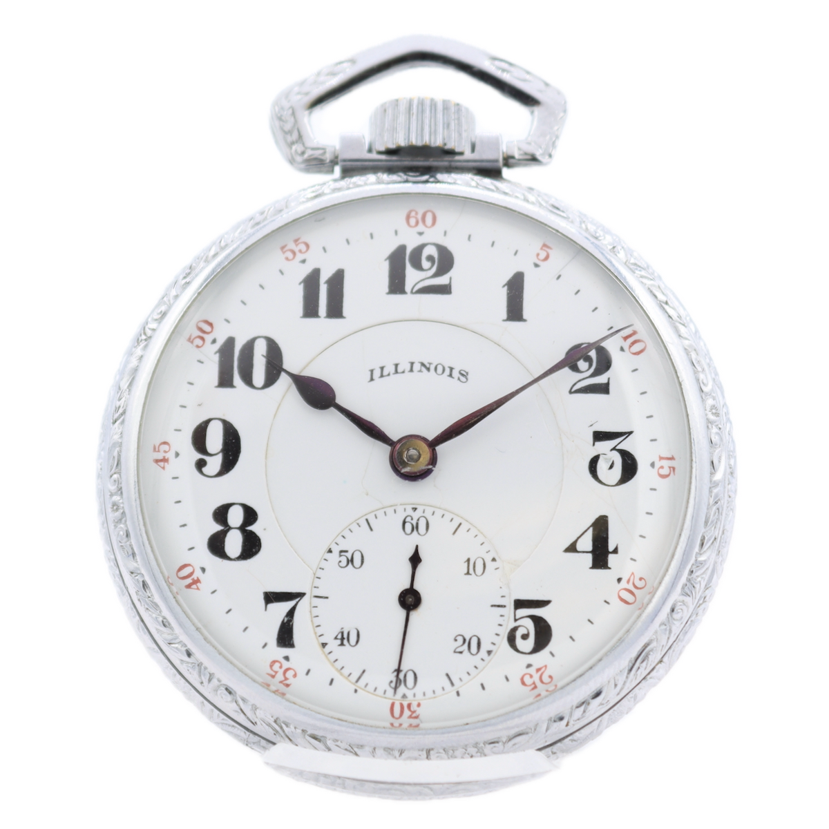 Antique 18s Illinois 21 Jewel Mechanical Railroad Pocket Watch 806 Nickel USA