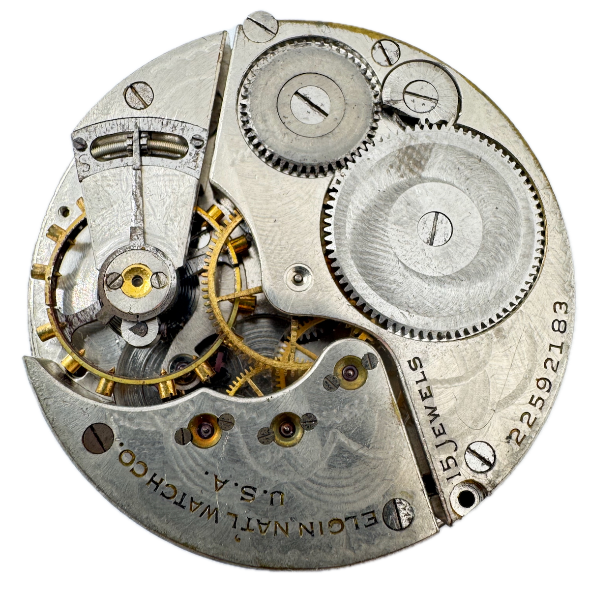 Antique 16s 1920 Elgin 15 Jewel Mechanical Pocket Watch Movement 313 USA