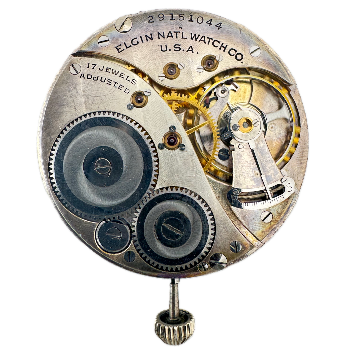 Antique 12s 1927 Elgin 17 Jewel Mechanical Pocket Watch Movement 479 USA