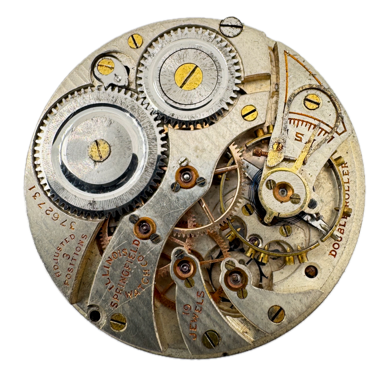 Antique 12s 1920 Illinois 19 Jewel Mechanical Pocket Watch Movement 406 USA