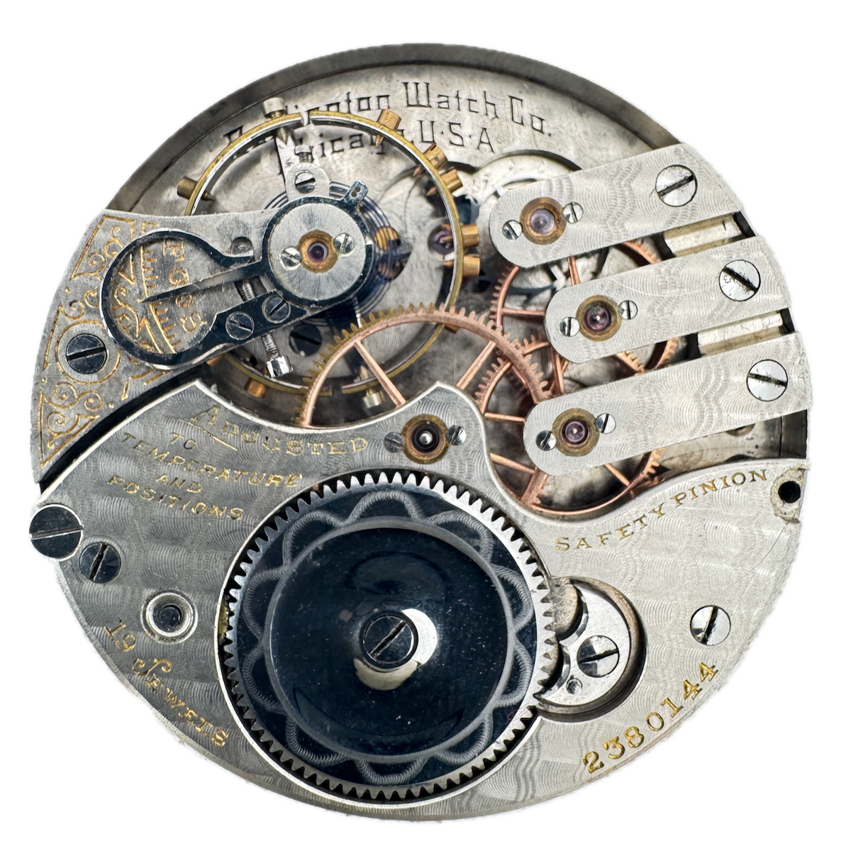 Antique 16s 1911 Burlington 19 Jewel Mechanical Pocket Watch Movement 185 USA