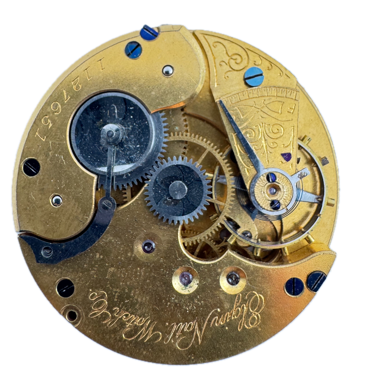 Antique 16s 1883 Elgin Convertible Mechanical Pocket Watch Movement 93 USA