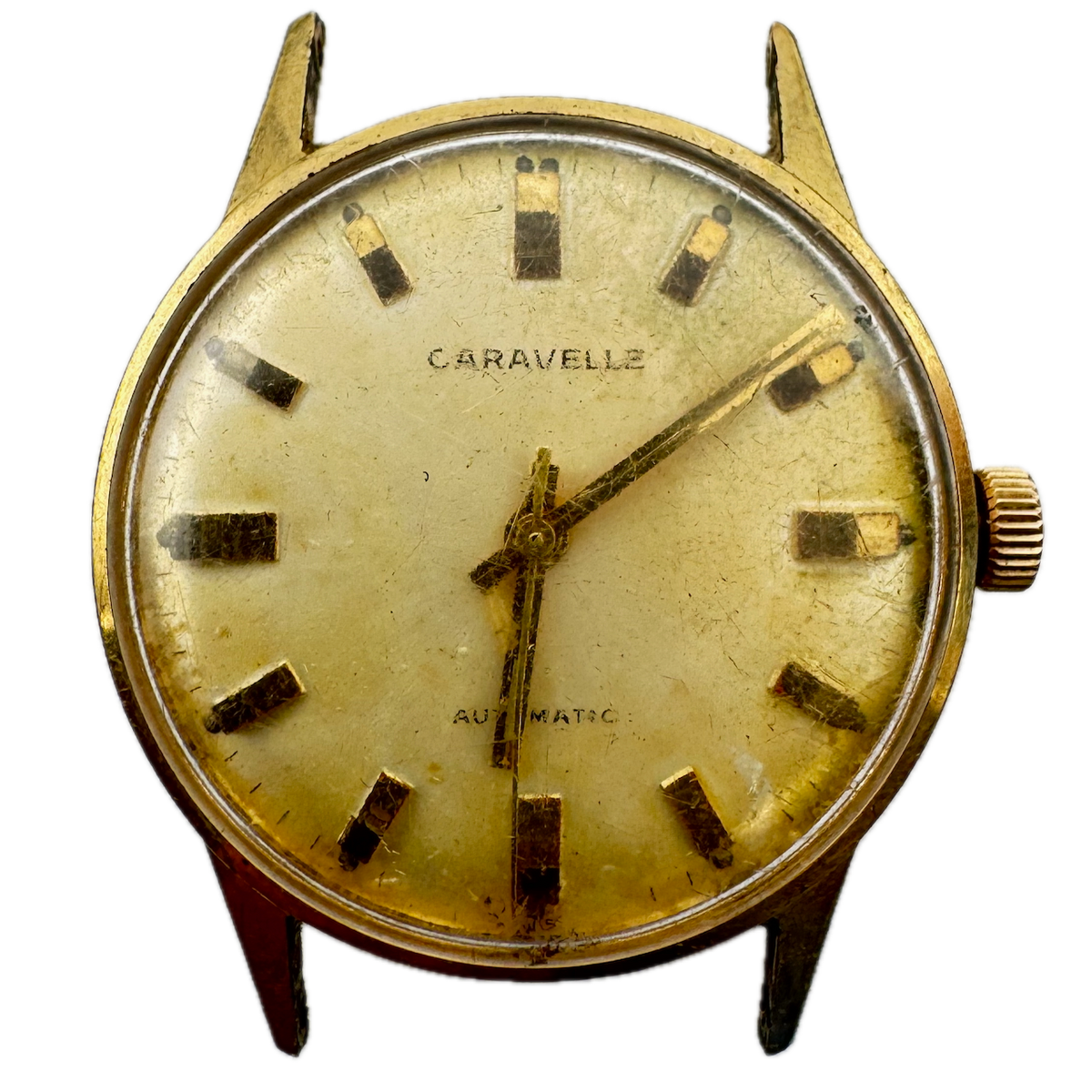 Vintage 1970 Caravelle 2468 Men's Automatic Wristwatch 11 ULAC Swiss Gold Tone