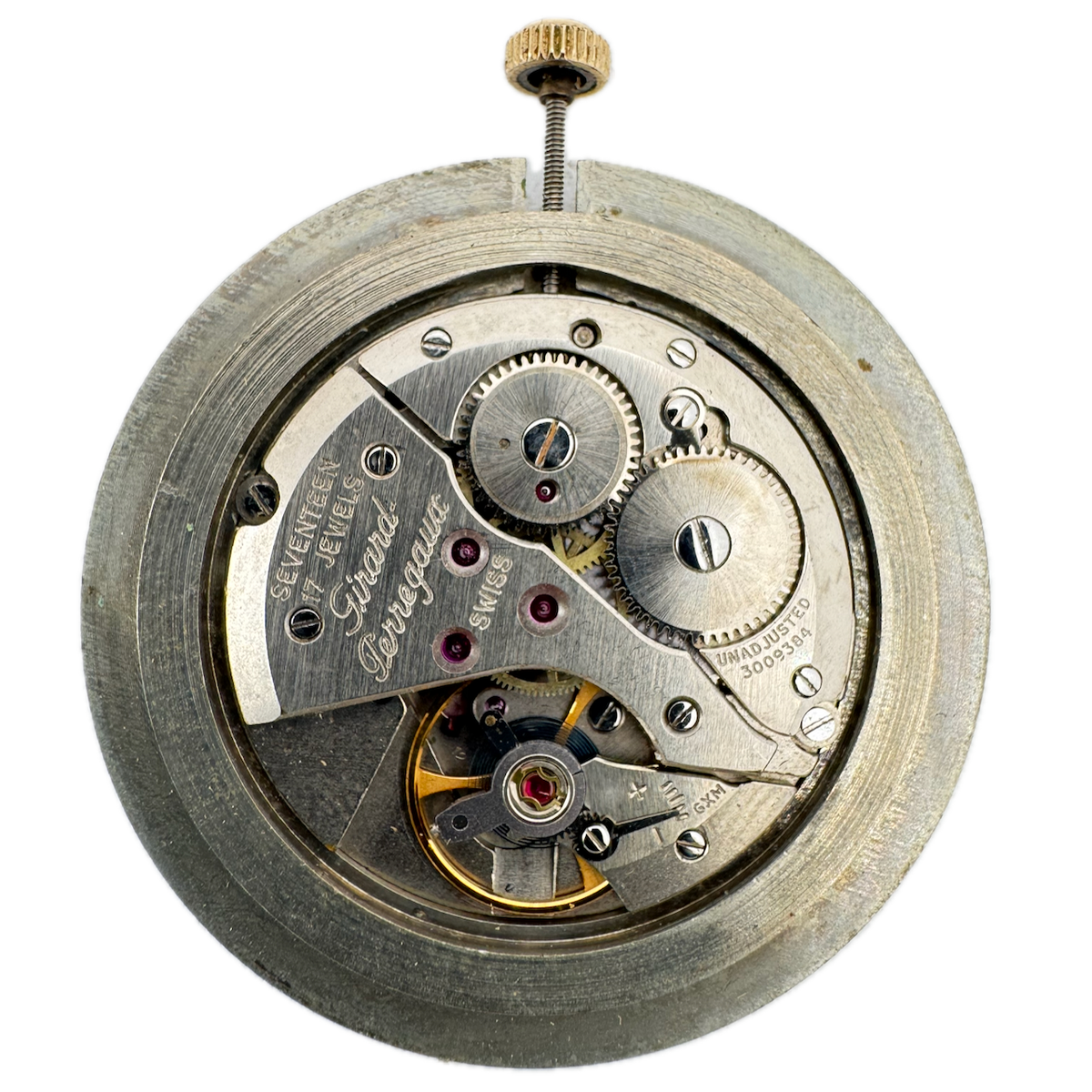 Antique 37mm Girard Perregaux Ultra Slim Sunburst Pocket Watch Movement Swiss