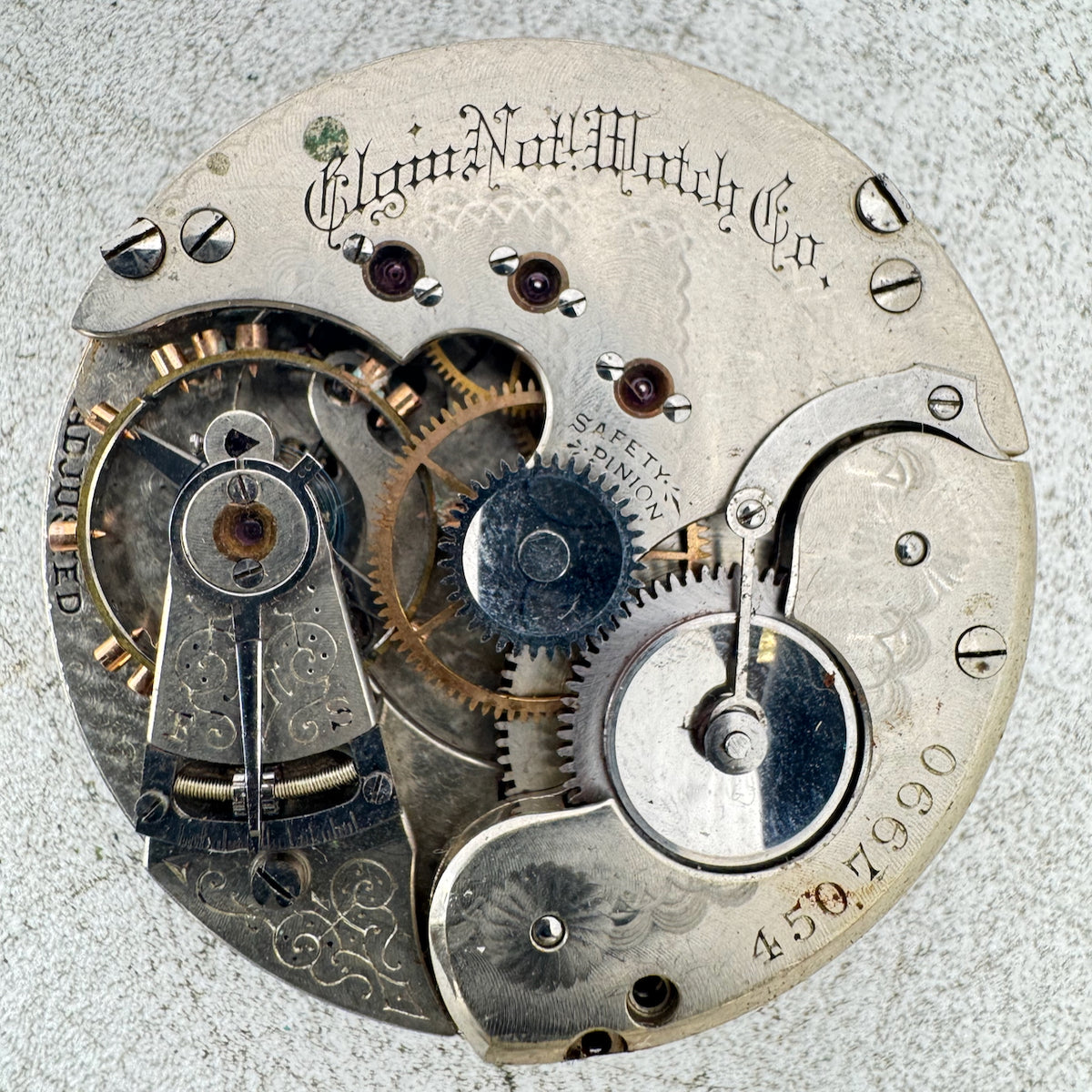 Antique 16s 1892 Elgin 15j Mechanical Railroad Pocket Watch Movement 50 USA