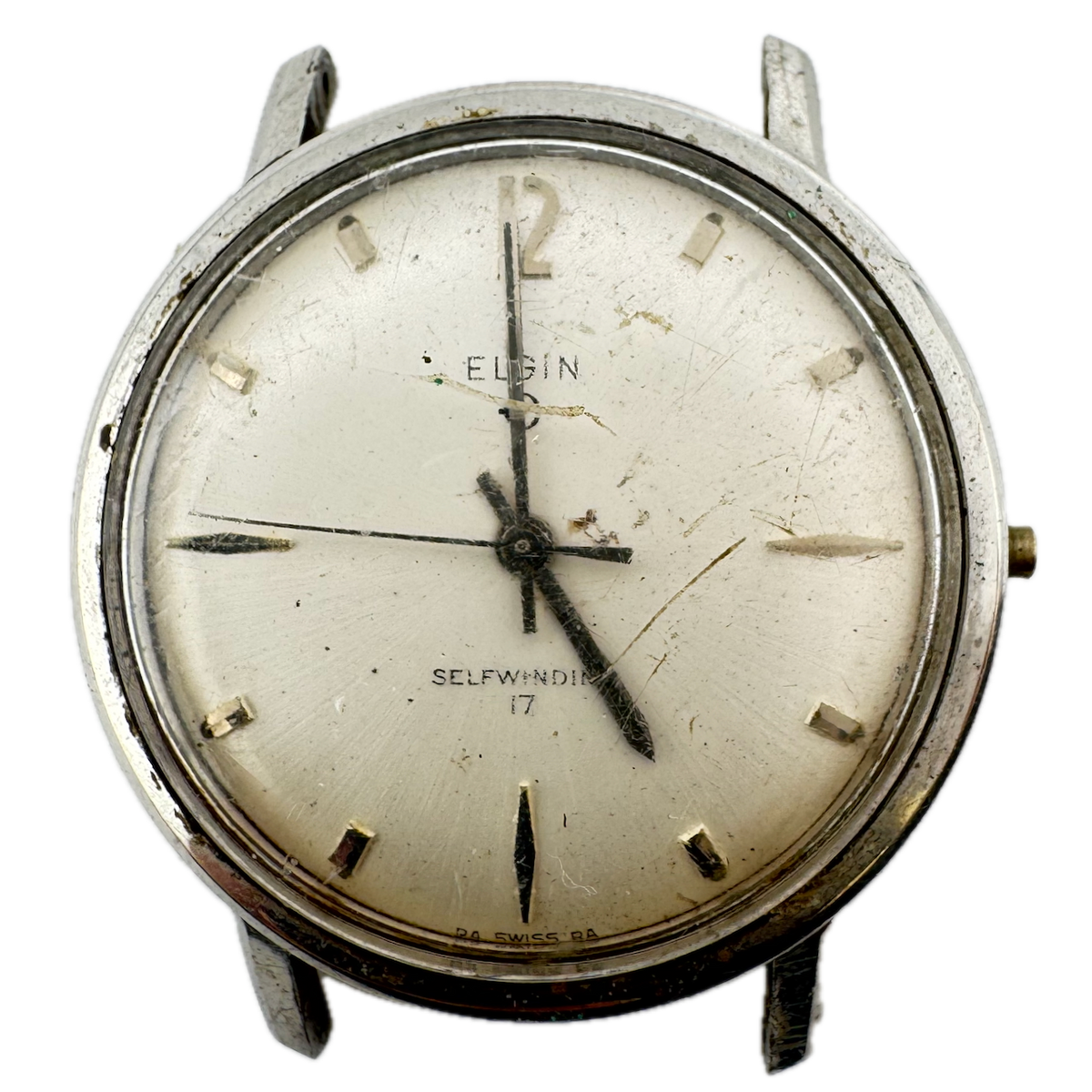 Vintage Elgin 10323 10244 Men's Automatic Wristwatch 848 Swiss Stainless Steel