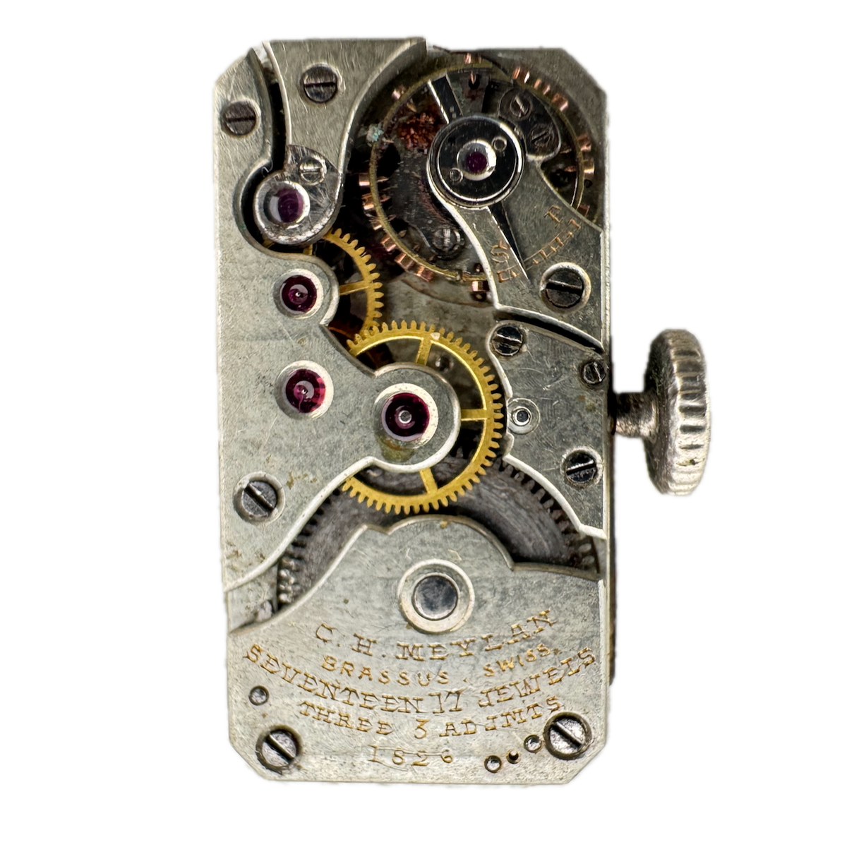 Vintage C. H. Meylan 17 Jewel Mechanical Ladies Wristwatch Movement 1826 fParts