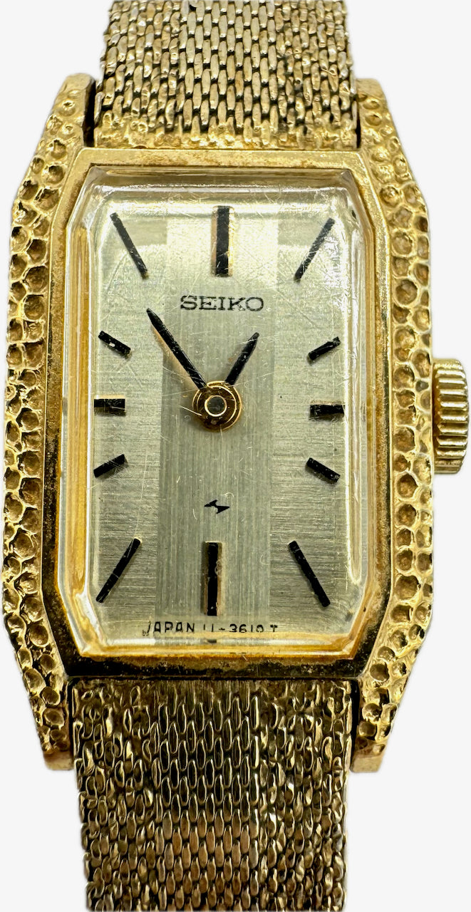 Vintage Seiko 11-4309 17 Jewel Ladies Mechanical Wristwatch Japan Base Metal