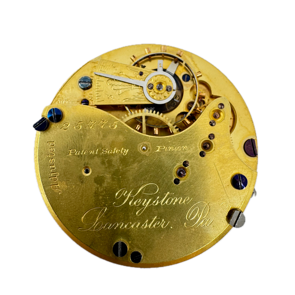 Vintage 18s 1881 Lancaster 15 Jewel Hunter Pocket Watch Movement Keystone USA