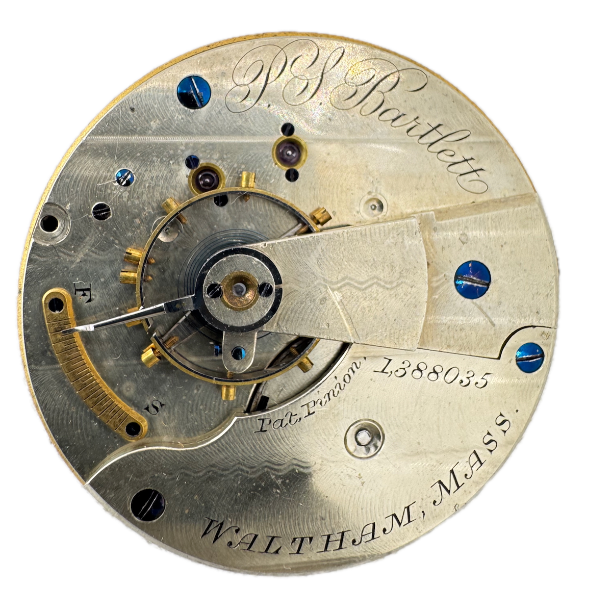 Antique 18s 1880 Waltham 11J Mechanical Pocket Watch Movement P.S. Bartlett USA