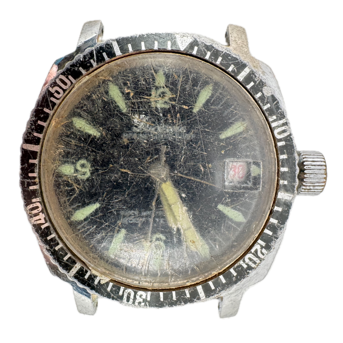 Vintage 36mm Lucerne Men's Mechanical Wristwatch Swiss Stainless Steel Running