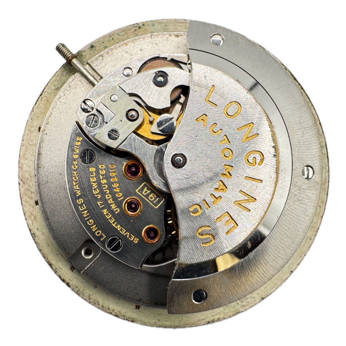 Vintage 25.5mm Longines Swirl Automatic Men's Wristwatch Movement 19A Swiss