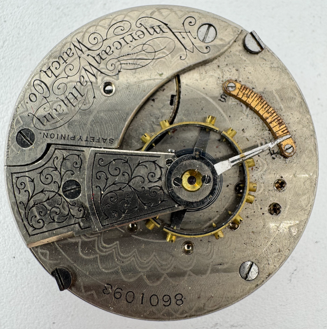 Antique 18s 1898 Waltham 7 Jewel Mechanical Hunter Pocket Watch Movement 18 USA