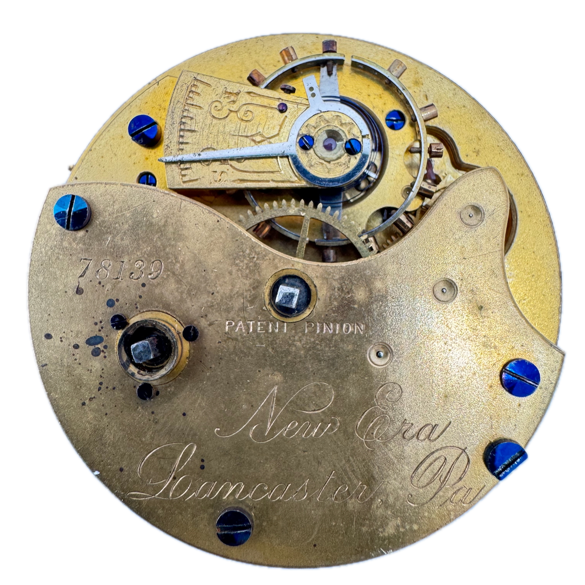 Antique 18s 1883 Lancaster 7 Jewel Key Wind Pocket Watch Movement New Era USA