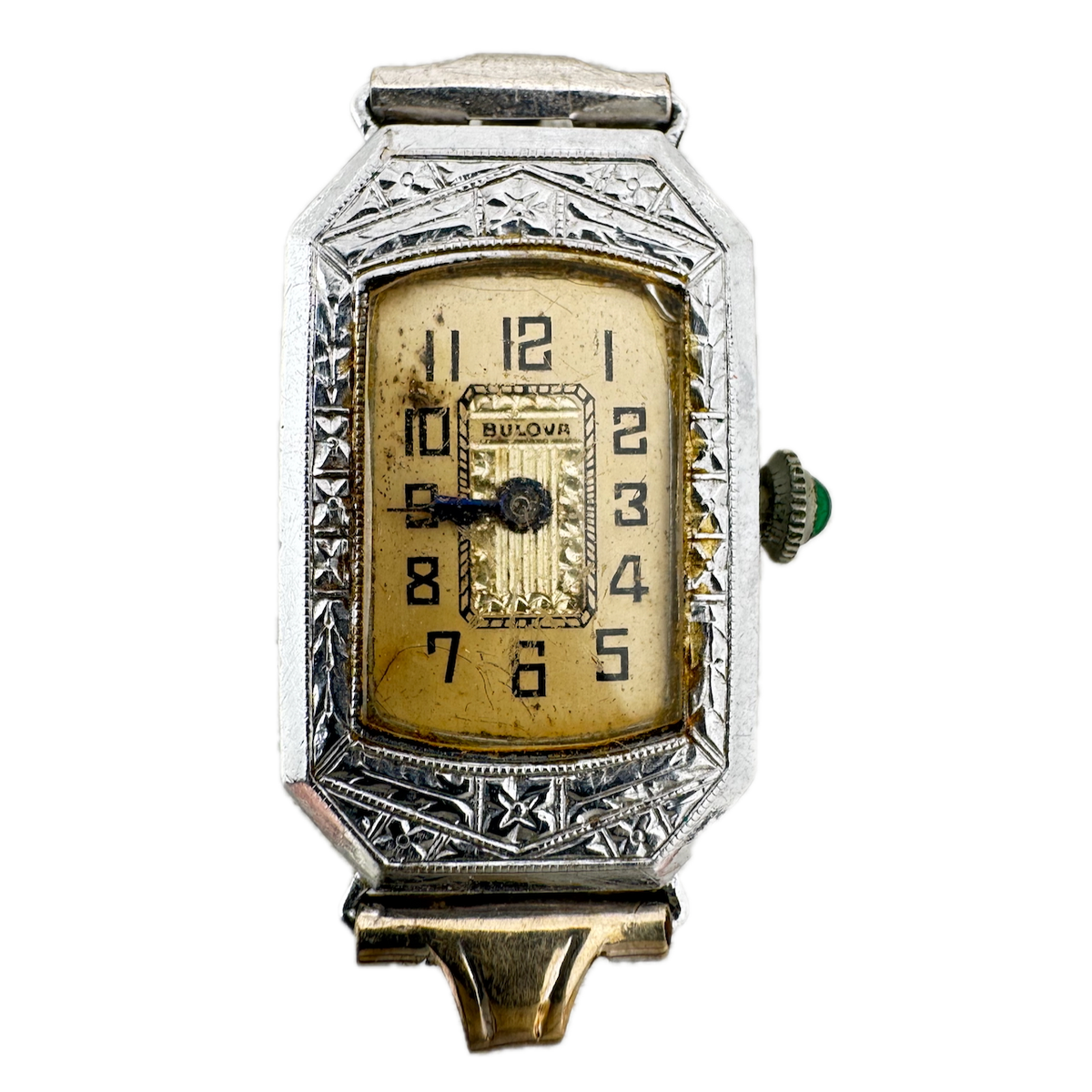 Vintage 17mm Bulova 15 Jewel Men's Mechanical Wristwatch 6AF Swiss 14k RGP