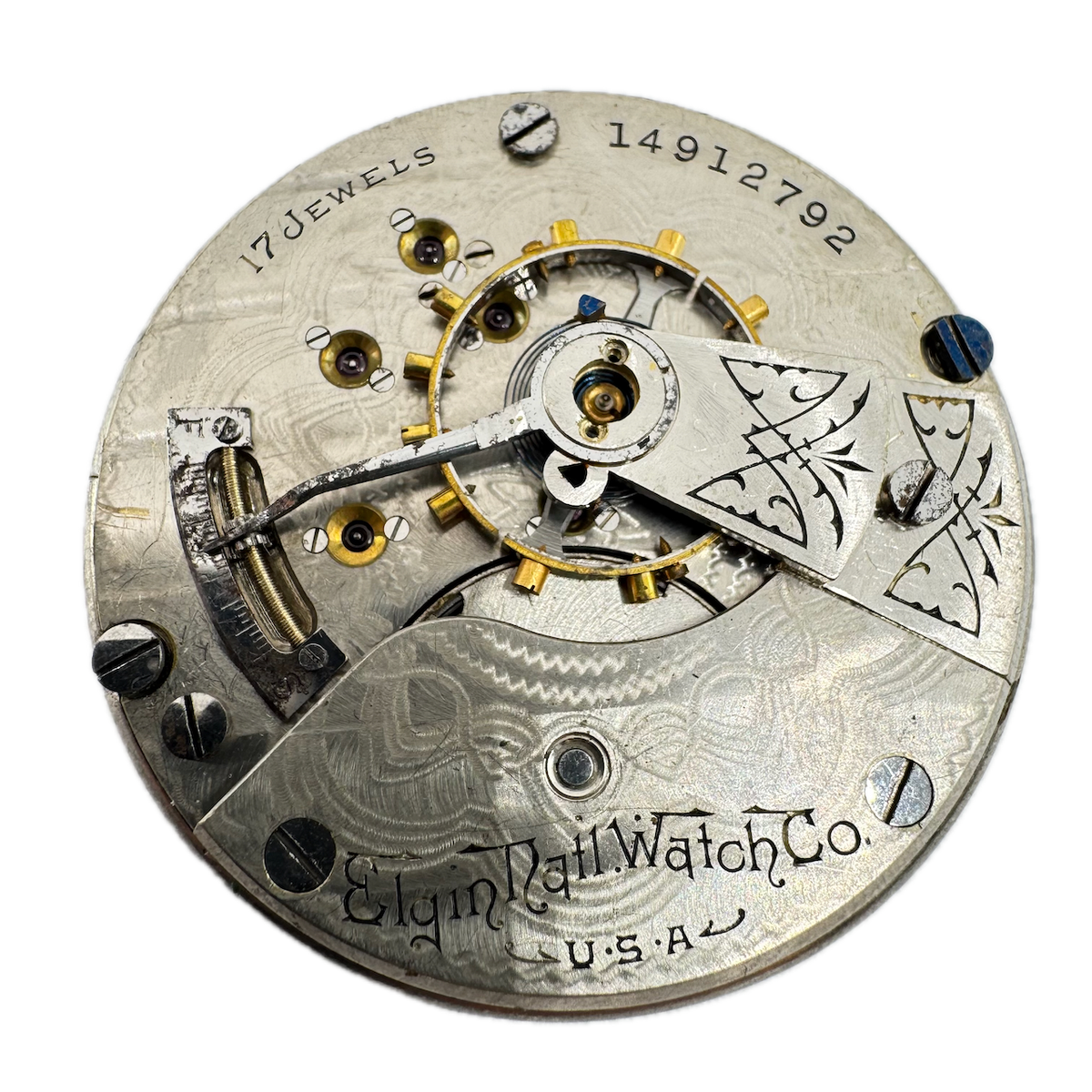 Antique 18s 1910 Elgin 17 Jewel Mechanical Pocket Watch Movement 336 USA