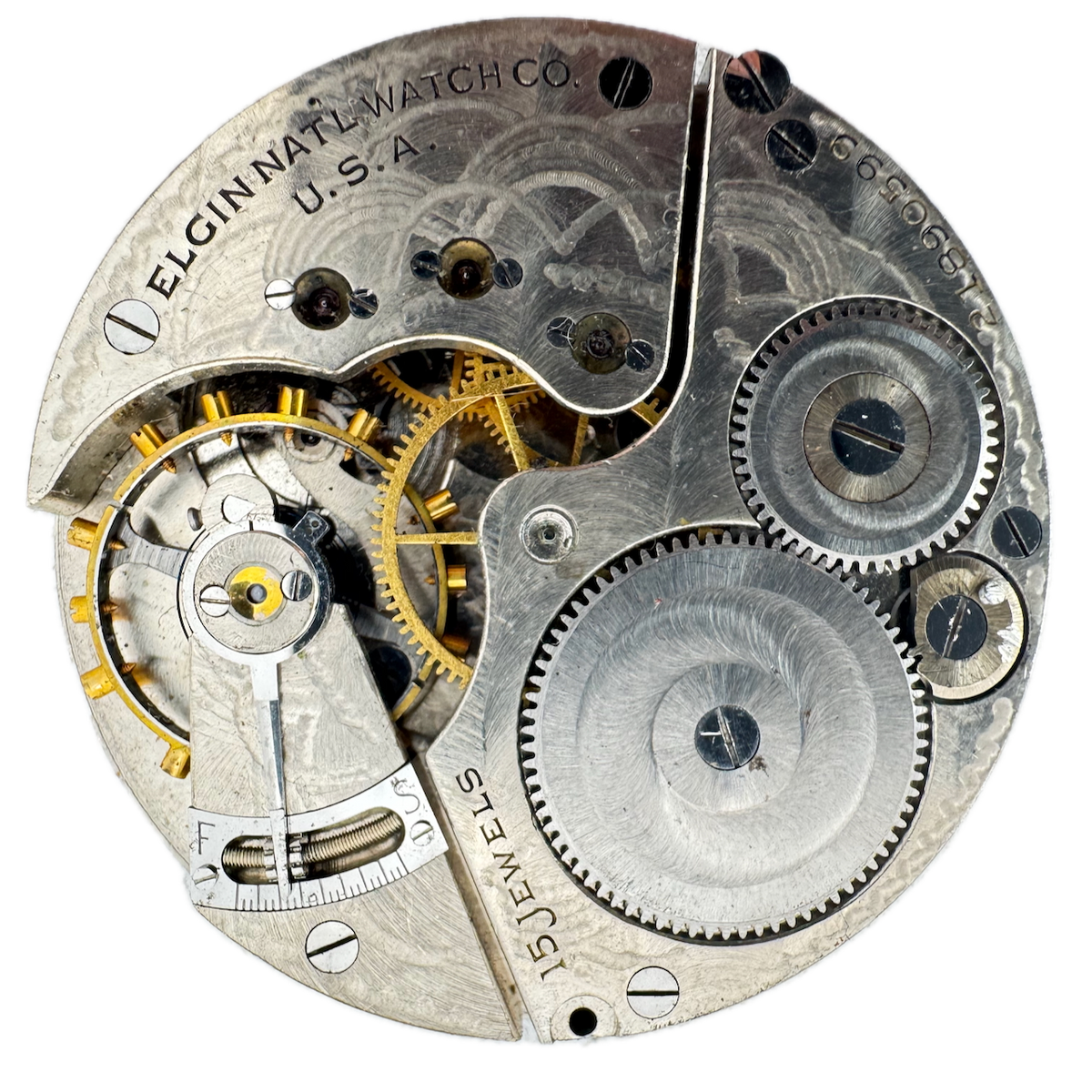 Antique 16s 1919 Elgin 15j Mechanical Hunter Pocket Watch Movement 312 USA
