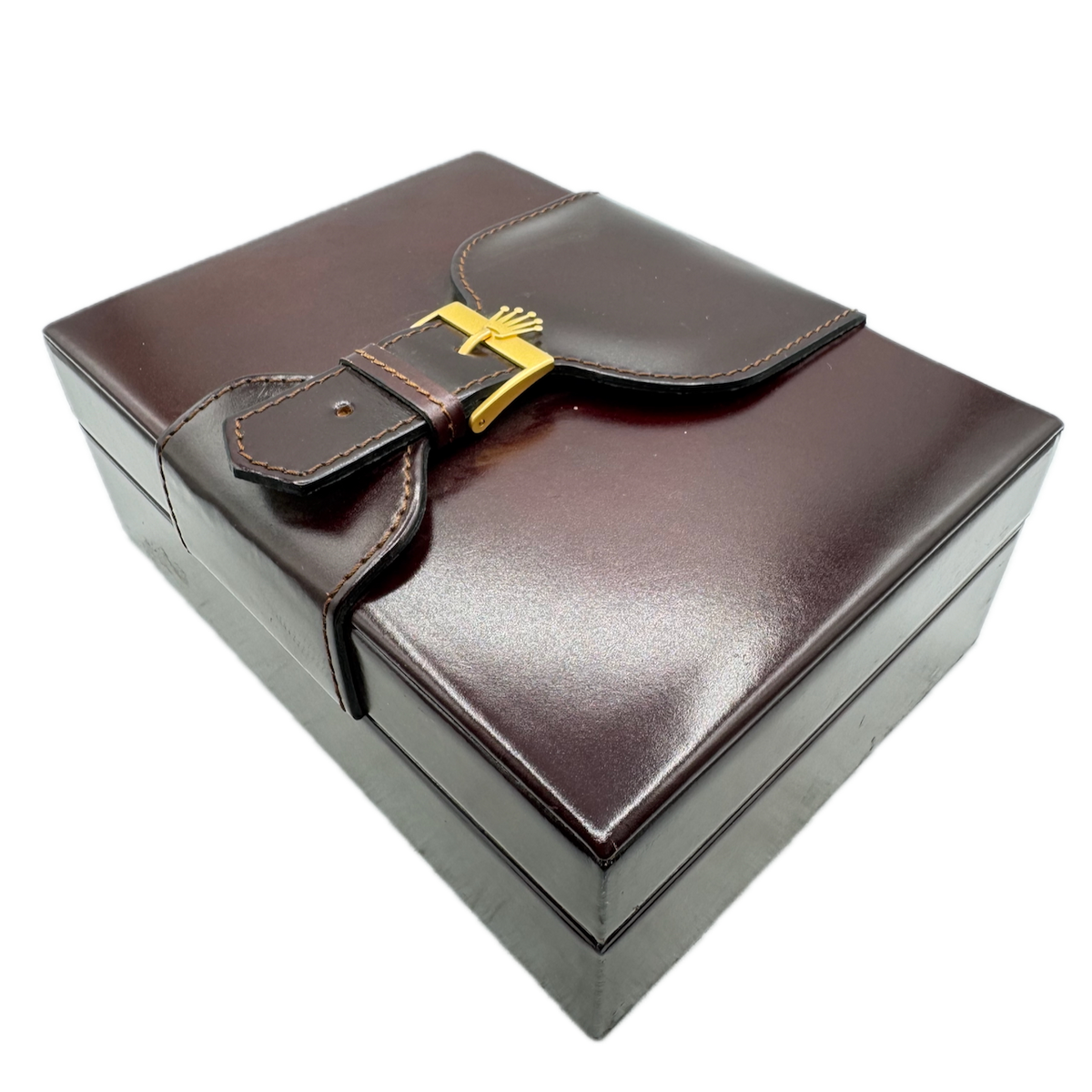 Vintage Rolex 71.00.04 President Men's Wristwatch Box Swiss Brown Leather & Wood