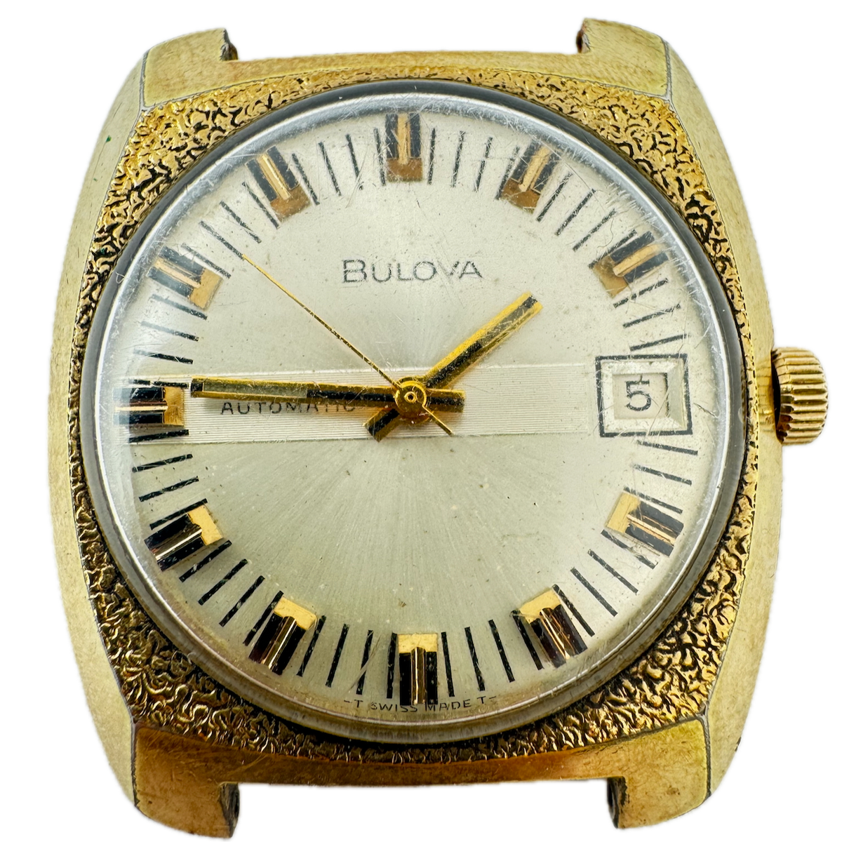 Vintage Bulova 17 Jewel Men's Automatic Wristwatch 11AOACD Swiss Gold Tone